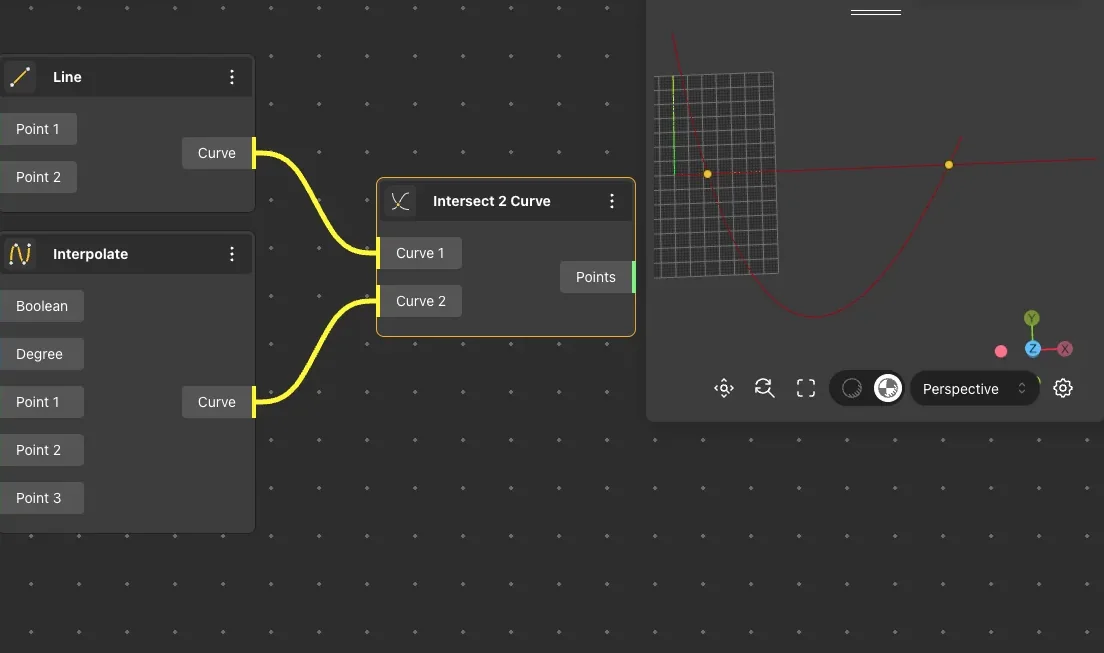 Intersect 2 Curves