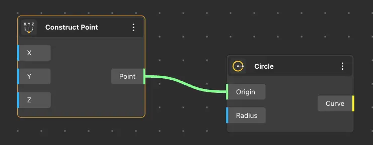 A completed connection between two nodes